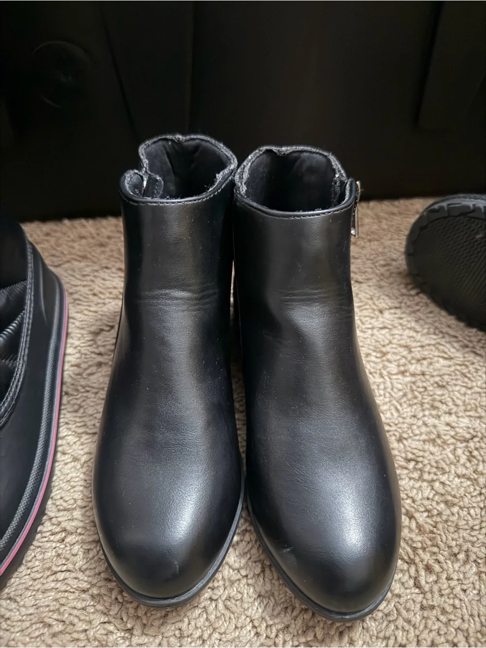 Place Black Side-Zip Ankle Boots for Kids